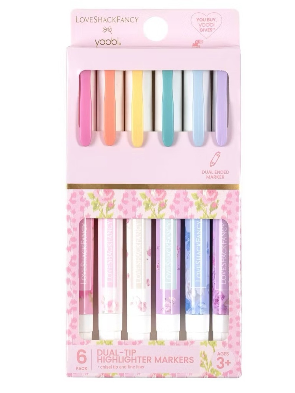 Love Shack Fancy x Target Yoobi Pastel Dual-Tip Highlighters LoveShackFancy